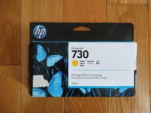 2022 ORYGINALNY WKŁAD HP 730 ŻÓŁTY 130ml P2V64A DESIGNJET T1600 T1700 T2600 - Zdjęcie 1 z 1
