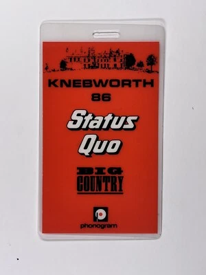 Queen Freddie Mercury Pass Phonogram Hospitality Laminate Knebworth Park 1986 - Image 1 of 4