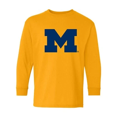Camisa de manga larga juvenil Michigan Wolverines con logotipo principal Foto 1 de 4