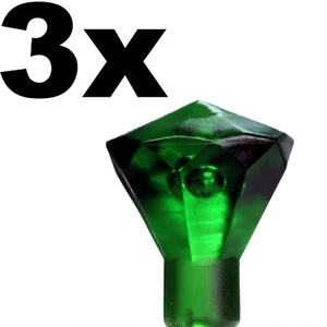 NUEVO LEGO - Rocas - Joya 1x1 24 Facetas Verde Transparente x3 - 6243 8780 Esmeralda - Imagen 1 de 1