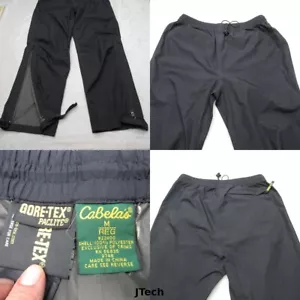 Cabelas Gore Tex Pants Men 32x30 Black Paclite Rain Hunting Fishing Hiking Read* - Picture 1 of 15