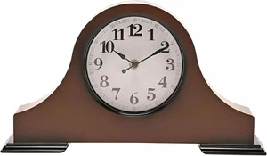 Mantel Clock Wood Effect White Face Black Arabic Dial Black Hands Quartz W3016 - Picture 1 of 3
