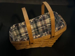 Cesta de verduras Longaberger 2000, forro y protector en clásico buen estado - Imagen 1 de 4