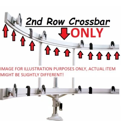 New Humanscale Para/Flex 2nd Row Crossbar Silver *Crossbar Only!* - Image 1 of 2