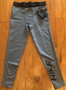 $40 NEW Boys Nike Pro Warm Therma Graphic GFX Training Tights CU9131-084 Large - Picture 1 of 6