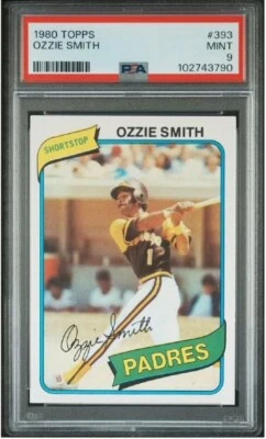 1980 Topps OZZIE SMITH # 393 -▶HOF!!!◀- PSA 9 Foto 1 de 2