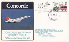 Great Britain 1980 CONCORDE 216 DELIVERY FLIGHT Filton to London Heathrow Cover