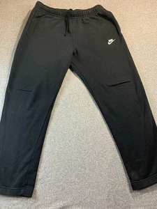 Nike Sportswear Club Sweatpants Men Large Black Fleece Lined Straight Leg Active - Picture 1 of 13