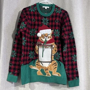 Maglione Festeggia Insieme Gatto Brutto Natale Adulto Piccolo Multicolore Maglia Casual - Foto 1 di 7