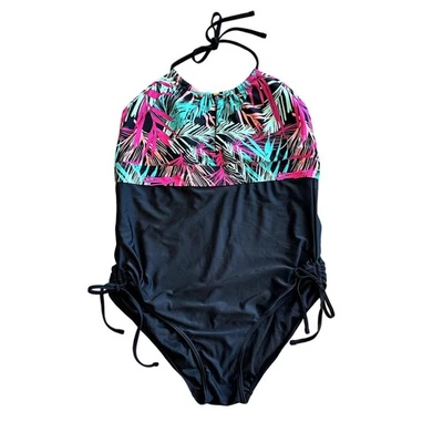 PLAYA SWIM Halter One Piece Swimsuit Size 1x Classic Comfort Casual Vacation - Image 1 of 4