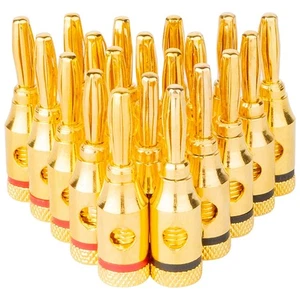 10 Paires de Fiches Bananes - Type à Vis Ouverte pour Fil D'Enceinte, CinéM7894 - Bild 1 von 7