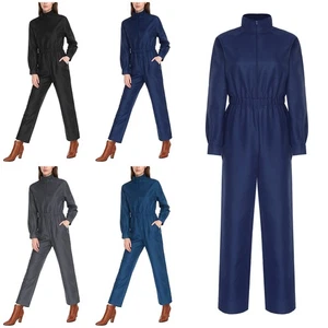 Women Jumpsuit Casual Full Body Uniform Rompers Catsuit Coveralls Construction - Picture 1 of 31