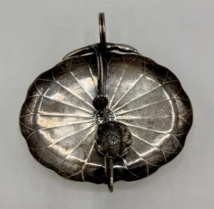 Antique Sterling Silver Chinese Lotus Flower Brush Rest /j - Picture 1 of 7