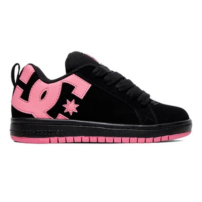 DC Shoes Niñas Corte Graffik Zapato de Skate Negro/Rosa - ADGS100091-BBP, Negro/Rosa Foto 1 de 4