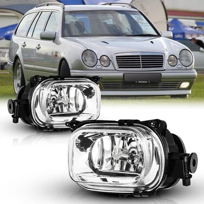 2 PIEZAS para Mercedes Benz E300 E320 1996-1999 faros antiniebla negros transparentes montaje lámparas Foto 1 de 4