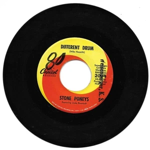 Stone Poneys featuring Linda Ronstadt: "Different Drum" - VG+ '67 - plays NM! - Picture 1 of 1
