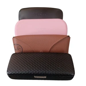 Lote de 4 estuches para gafas Coach, Kate Spade, Ray-Ban, Helium Paris, duros y blandos - Imagen 1 de 16