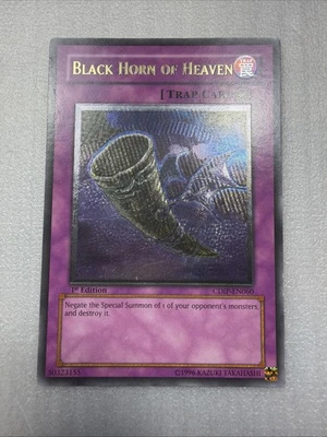 Yugioh! LP Black Horn of Heaven - CDIP-EN060 - Ultimate Rare - 1st Edition - Image 1 of 4