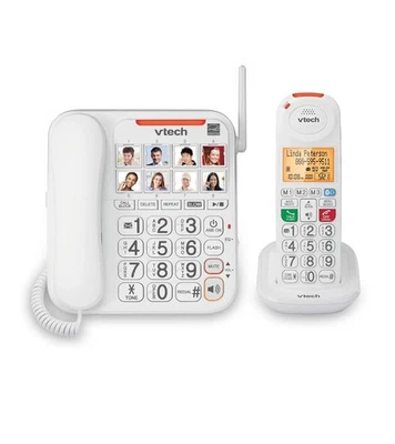 VTech SN5147 Amplified Corded/Cordless Senior Phone with Answering Machine - Image 1 of 4