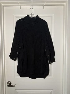 J Crew dicker Strick Rollkragen Poncho Gr. Large #oversized #turtleneck - Bild 1 von 8