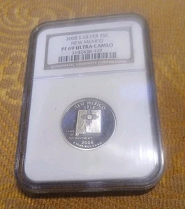 2008 S Washington SILVER State Quarter NEW MEXICO NGC PF69 Ultra Cameo - Picture 1 of 4