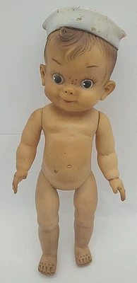 1950's Effanbee Mickey Doll All American Boy Vintage Navy Seaman Sailor Rubber - Image 1 of 4