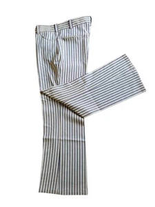 Vintage Sears Kings Road STRIPED Bootcut Pants 38 x 31 Trim N Tight Made in USA - Picture 1 of 6