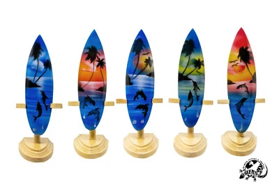 SU-012-Pan- / Miniatur Dekosurfboard 12 cm aus Holz surfen Surfbrett Surfboard  - Bild 1 von 4