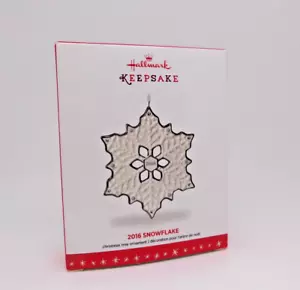 NEU 2016 SCHNEEFLOCKE Markenzeichen Halter Ornament - Bild 1 von 6