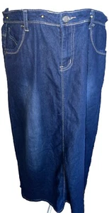no fuze denim skirt Size 16 Maxi Long Dark Wash - Picture 1 of 5