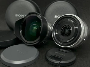 Sony E 16mm f/2.8 SEL16F28 Lens w/VCL-ECF1 Fisheye Converter [NEAR MINT] - Picture 1 of 11