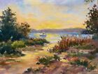 Seascape Sailboat Long Island Hamptons  Original Oil Painting Kaloustian Art