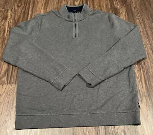 Boss Hugo Boss Sweater Mens Gray Pullover 1/4 Zip Regular Fit Mock Neck XXL - Picture 1 of 10