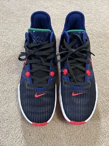 Size 10-Nike LeBron Witness 6 Black Deep Royal Blue 2022 - Picture 1 of 4