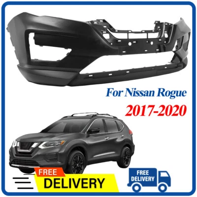 Painted Black Front Bumper Cover Fascia Compatible with 2017-2020 Nissan Rogue Foto 1 de 4