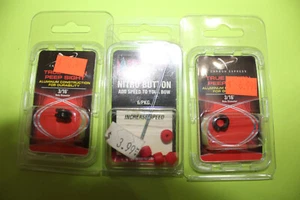2ea. Carbon Express Aluminum Peep Sight + Red Ridge Pin Nitro Buttons - Picture 1 of 2