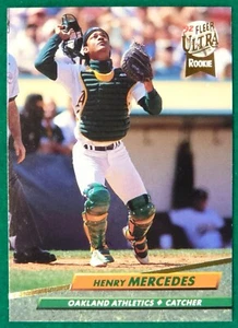 Henry Mercedes - 1992 Fleer Ultra #424 - Oakland Athletics Rookie Baseball Card - Picture 1 of 3