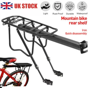 Cycling MTB Bike Bicycle Cycle Pannier Rear Rack Carrier Bracket Luggage 60Kg - Picture 1 of 9