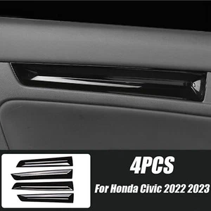 For Honda Civic 2022 2024 Gloss Black Interior Door Panel Strip Cover Trim 4Pcs - Bild 1 von 6