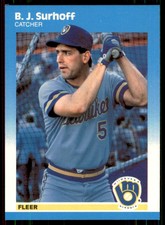1987 Fleer Update Glossy B.J. Surhoff Milwaukee Brewers #U-115