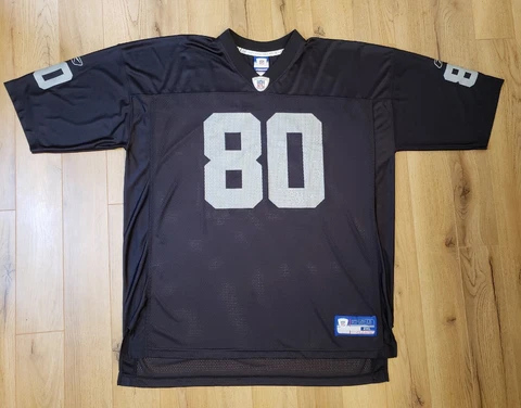 Mens XXL Jerry Rice Raiders Jersey #80 Silver & Black Reebok HOF PERFECT! Cover