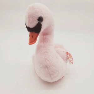 Ty Beanie Babys Boos 7 Zoll Odette der rosa Schwan Velve Ty Plüschtier Stofftier Spielzeug - Bild 1 von 8