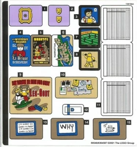 LEGO 10292 - Creator Expert: The Friends Apartments - STICKER SHEET - Picture 1 of 1