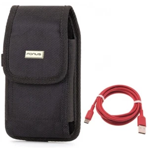 For Samsung Galaxy S24 Ultra/Plus - Case Belt Clip w 6ft USB-C Cable Swivel - Photo 1 sur 8