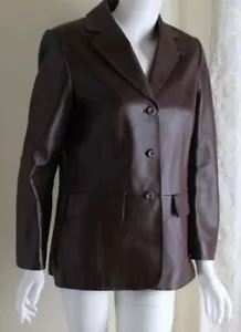Pendleton Sz S 100% Leather Very Rich Brown Most Exquisite Blazer or Jacket - Picture 1 of 10