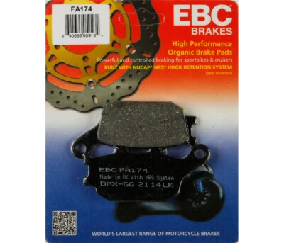 COPPIA PASTIGLIE FRENO HONDA INTEGRA 700 2012/2013 POSTERIORI FA174 EBC SCOOTER - Imagen 1 de 3