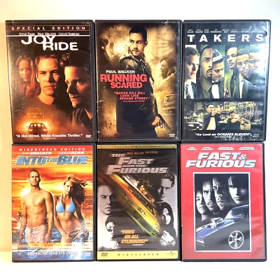 6 PAUL WALKER MOVIES (DVD) Action Crime Drama Thriller - Image 1 of 4