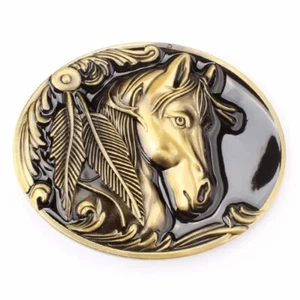 Horse Head Cowboy Belt Buckle European American Style - Picture 1 of 7