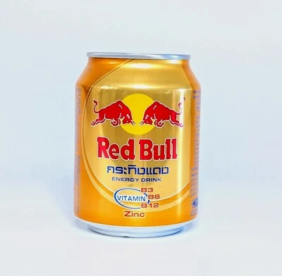 Original Red Bull Full Gold Lata 250 ml Tailandia Raro Limitado Krating Daeng Foto 1 de 4