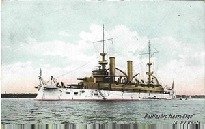 BATTLESHIP KERSARGE POSTCARD 16.82 Knots 1911 - Picture 1 of 2